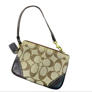 Coach Signature Canvas Wristlet